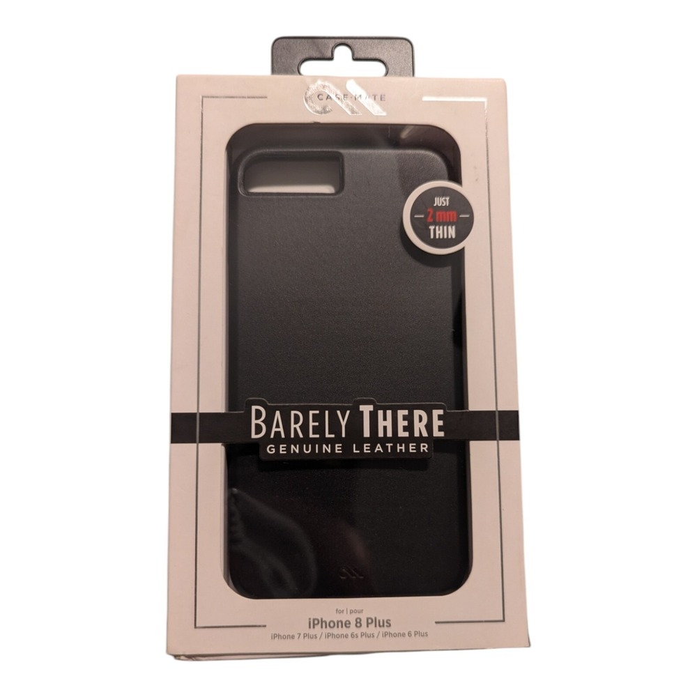 F5. Case-Mate Case For Apple iPhone 8 Plus/7 Plus/6s Plus/6 Plus - Black Leather